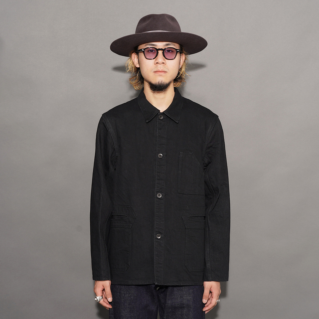 BLACK SIGN/ブラックサイン「15oz Black Denim Delta Jacket / Deep Black」15オンスブラックデニムデルタジャケット