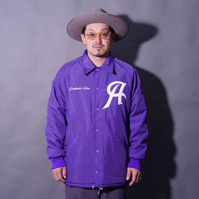 AWJ-250202 /「TEAM LOGO LONG COACH JACKET / PURPLE」ロングコーチ