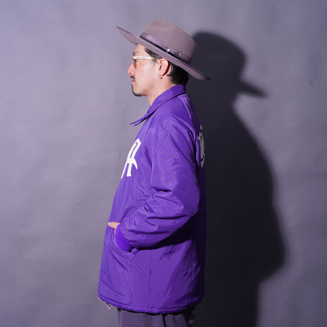 AWJ-250202 /「TEAM LOGO LONG COACH JACKET / PURPLE」ロングコーチ