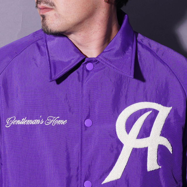 AWJ-250202 /「TEAM LOGO LONG COACH JACKET / PURPLE」ロングコーチ