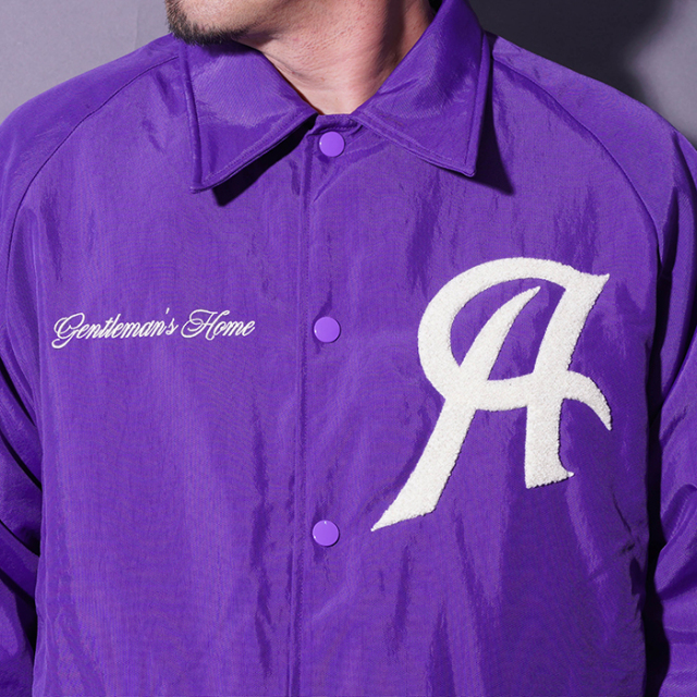 AWJ-250202 /「TEAM LOGO LONG COACH JACKET / PURPLE」ロングコーチ