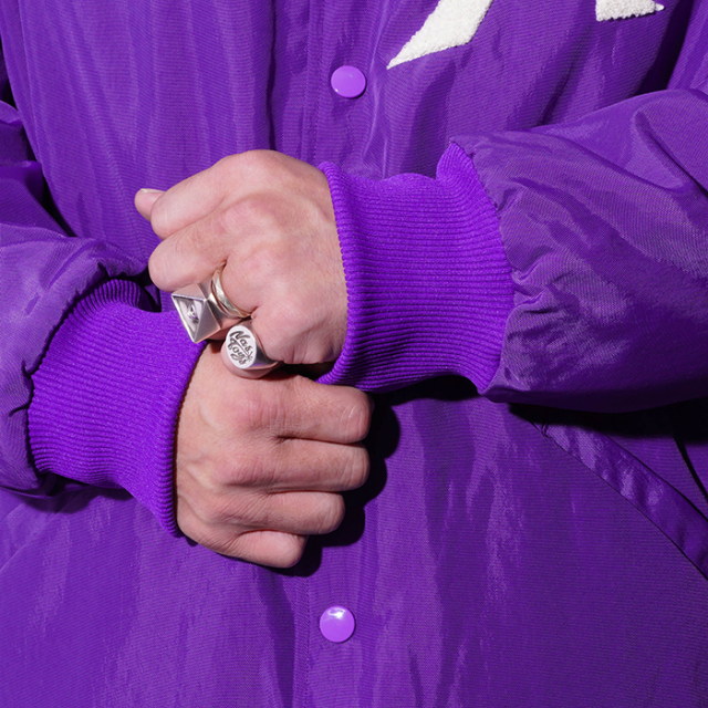 AWJ-250202 /「TEAM LOGO LONG COACH JACKET / PURPLE」ロングコーチ