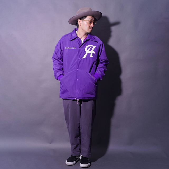 AWJ-250202 /「TEAM LOGO LONG COACH JACKET / PURPLE」ロングコーチ