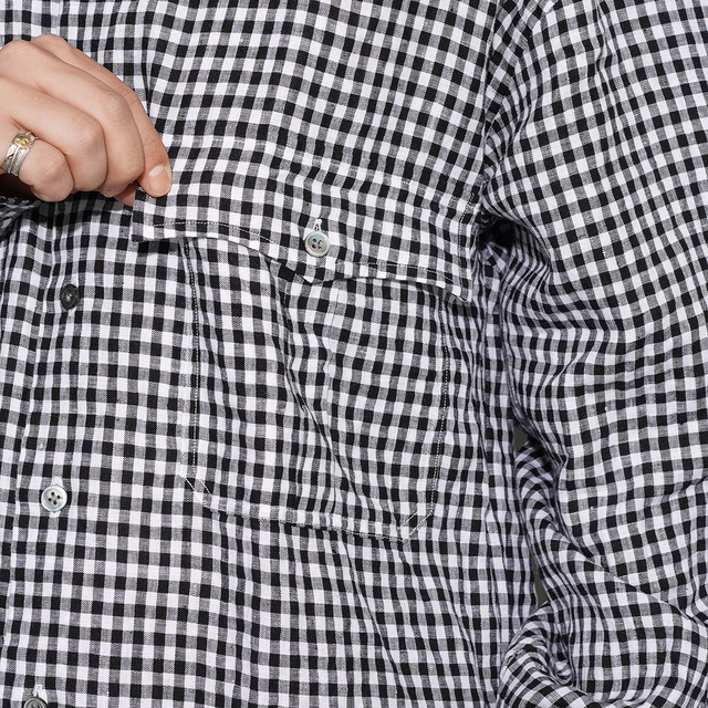 PORTER CLASSIC / ポータークラシック「ROLL UP LINEN GINGHAM CHECK