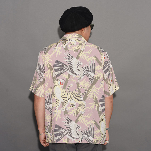 BYGH6108 /「GLAD RAW - S/S HAWAIIAN SHIRT / PINK」オリジナル