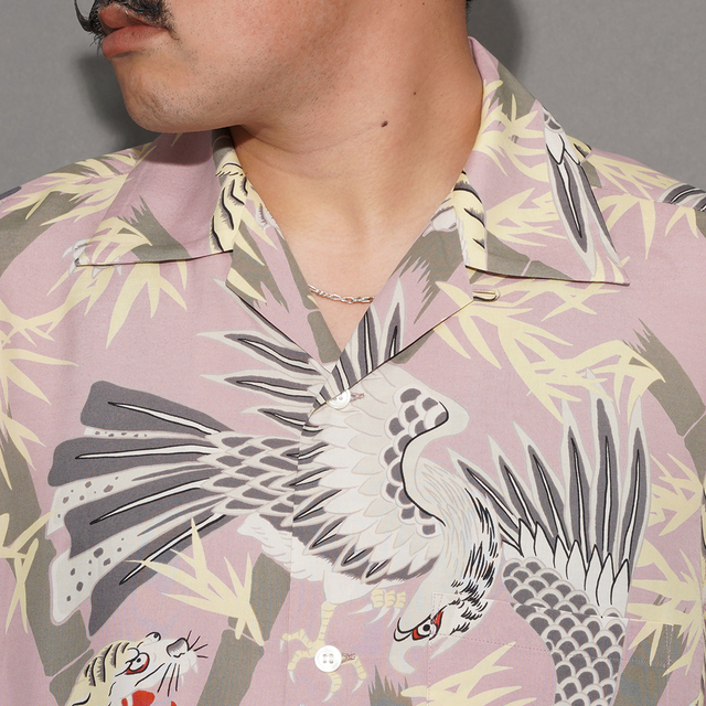 BYGH6108 /「GLAD RAW - S/S HAWAIIAN SHIRT / PINK」オリジナル