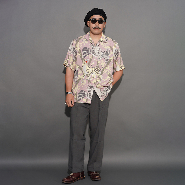 BYGH6108 /「GLAD RAW - S/S HAWAIIAN SHIRT / PINK」オリジナル
