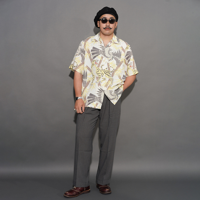 BYGH6108 /「GLAD RAW - S/S HAWAIIAN SHIRT / WHITE」オリジナル