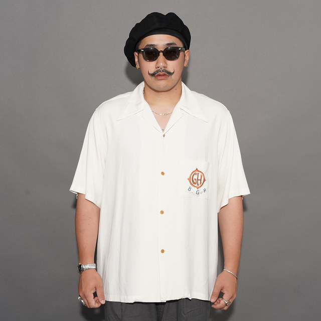 BYGH6112 /「GLADDING DOG - S/S BACK PANEL SHIRT / IVORY」バック