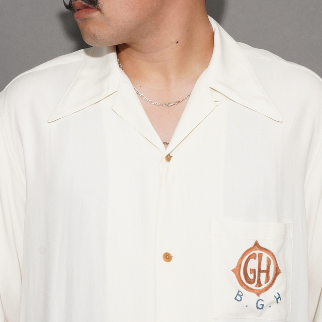 BYGH6112 /「GLADDING DOG - S/S BACK PANEL SHIRT / IVORY」バック