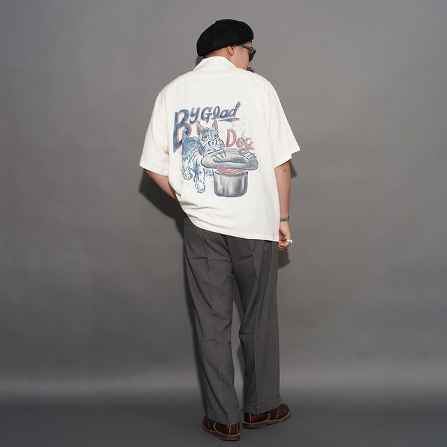 BYGH6112 /「GLADDING DOG - S/S BACK PANEL SHIRT / IVORY」バック