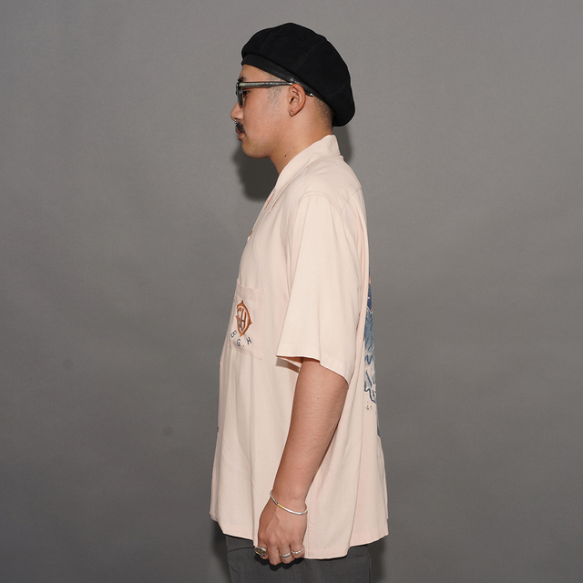 BYGH6112 /「GLADDING DOG - S/S BACK PANEL SHIRT / PINK」バック