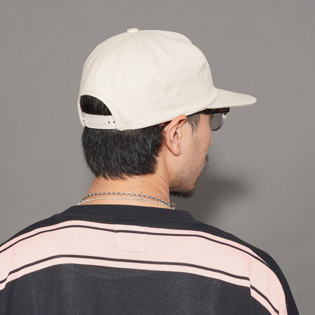 D-00004 / 「TRUCKER CAP / BEIGE」 ロゴトラッカーキャップ