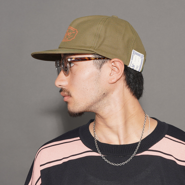 D-00004 / 「TRUCKER CAP / OLIVE」 ロゴトラッカーキャップ