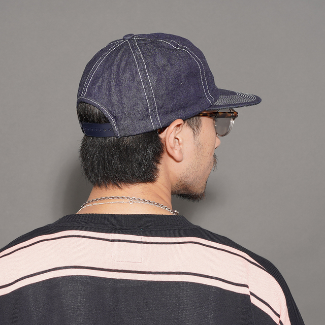 D-00004 / 「TRUCKER CAP - Denim / INDIGO」 ロゴトラッカーキャップ