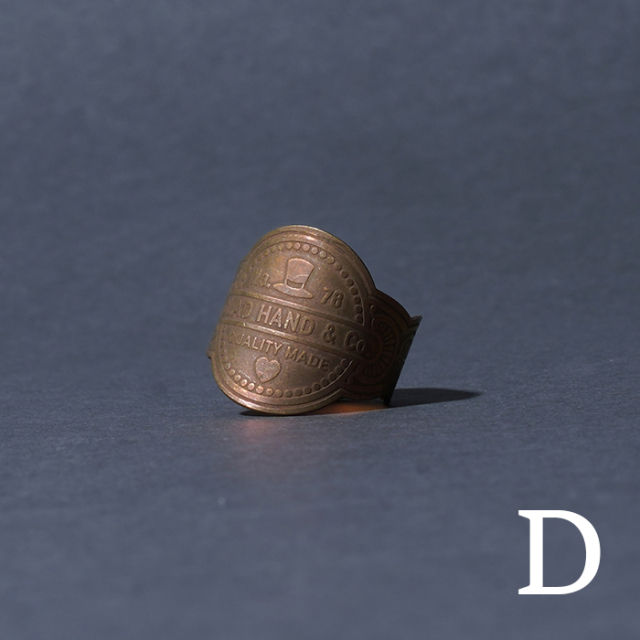 GLAD HAND/グラッドハンド「CIGAR TAG - RING」真鍮製ドッグタグリング