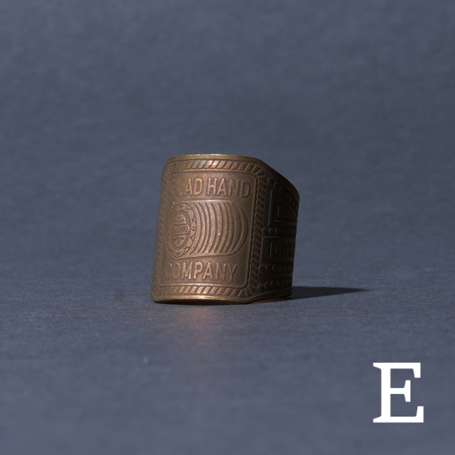 GLAD HAND/グラッドハンド「CIGAR TAG - RING」真鍮製ドッグタグリング