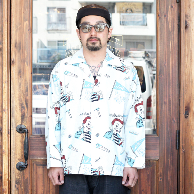 WEIRDO/ウィアード 「 Jr.WRD - L/S PAJAMAS SHIRTS 」 総柄デザインL 