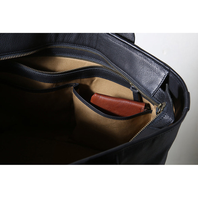 MOTO / モト「ZIP TOTE BAG / BLACK」ジップトートバッグ