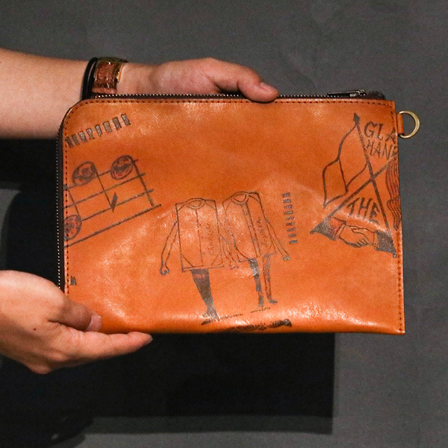 vasco × GLADHAND「LEATHER DOCUMENT BAG / BROWN」レザードキュメント