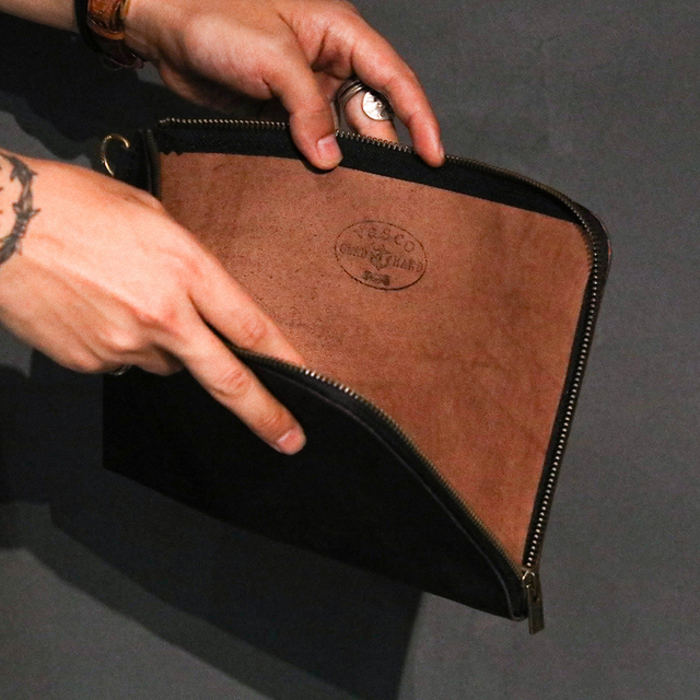 vasco × GLADHAND「LEATHER DOCUMENT BAG / BLACK」レザードキュメント
