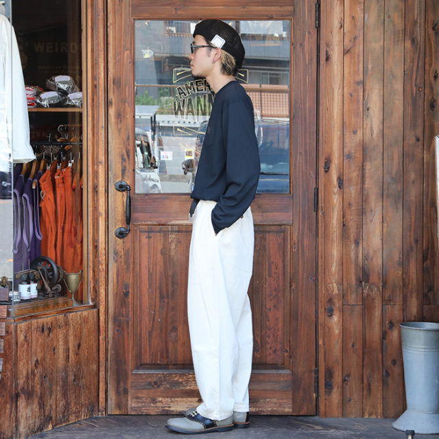 TWO TACK PANTS / IVORY」ツータックパンツ