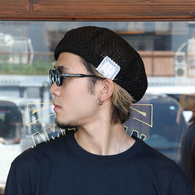D-01059 /「WIDE BERET / BLACK」ベレー帽