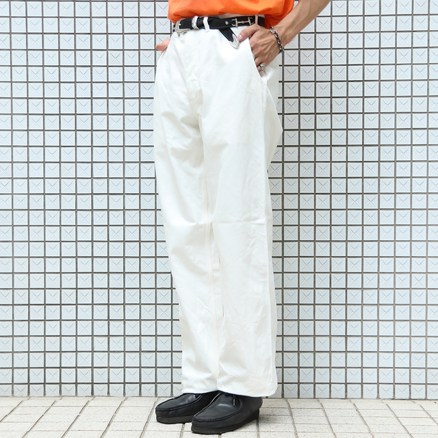 NASTOYS/ナストイズ「Wide Fit Denim Trousers / WHITE」ワイドフィットデニムトラウザーズ
