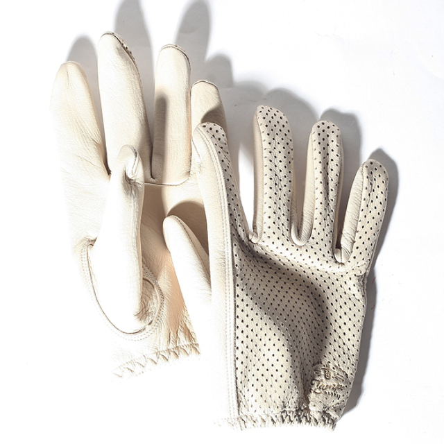 Lamp gloves/ランプグローブス「Deer Punching Glove Shorty / GREIGE 
