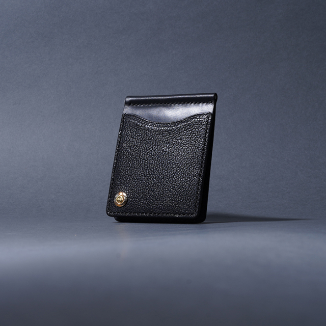 MOTO / モト「MC1 HIGUMA×BELGIUM TAN LEATHER MONEY CLIP / BLACK」ヒグマ×ベルギーヌメレザー マネークリップ