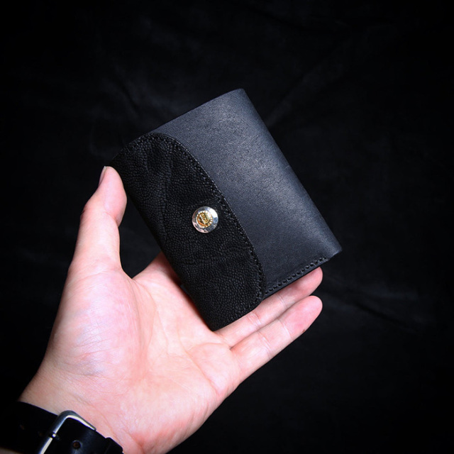 moto コンパクトウォレット MOTO / モト「W10 ELEPHANT COMPACT WALLET / BLACK」コンパクト
