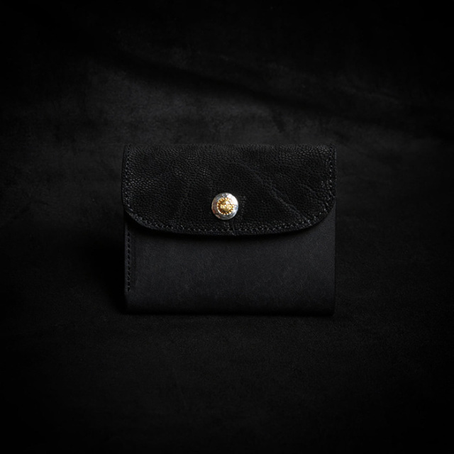 MOTO / モト「W10 ELEPHANT COMPACT WALLET / BLACK」コンパクトウォレット