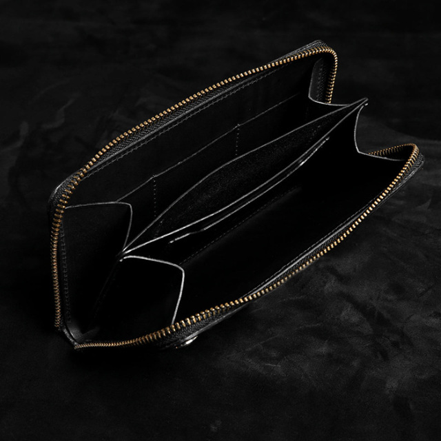 MOTO / モト「FW1 ELEPHANT ZIP LONG WALLET / BLACK」ジップ