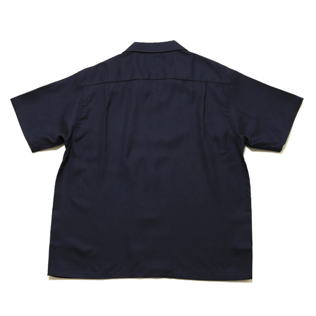 美品 MOTOR モーター レーヨン 半袖シャツ ネイビー Lサイズ MOTOR / モーター「RAYON SHORT SLEEVE OPEN COLLAR SHIRTS