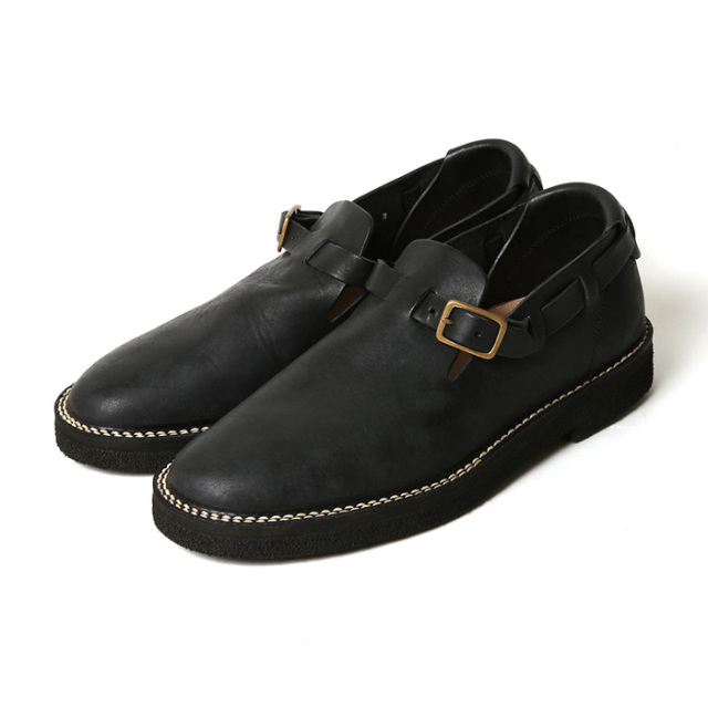 MOTO / モト「#7073 ITALIAN COW BELT SLIPON / BLACK」ベルトスリッポン