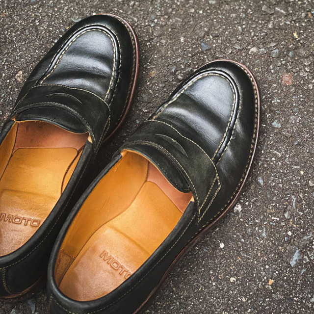 MOTO / モト「#2503 HORWEEN LATIGO PENNY LOAFERS / BLACK