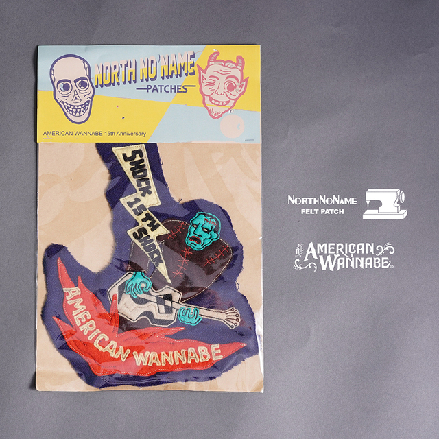【予約商品】【LIMITED ITEM】NORTH NO NAME× THE AMERICAN WANNABE「SHOCK SHOCK PATCH」ワッペン