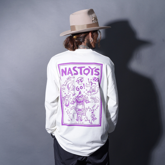 NASTOYS/ナストイズ「Comic Rider Paradise L/S TEE / WHITE」プリントL/S Tシャツ