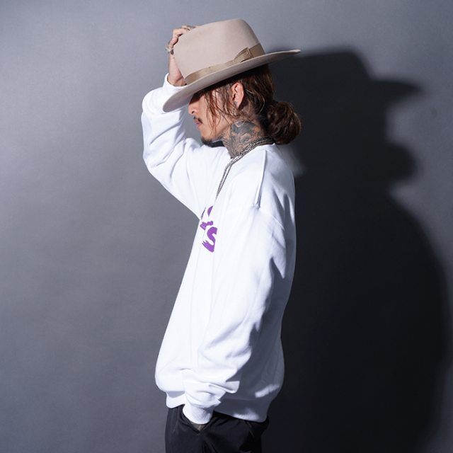 NTCB-250602 /「Brush Logo Crew Sweat / WHITE」クルーネックスウェット NTCB-250602 /「Brush Logo Crew Sweat / WHITE」クルーネックスウェット