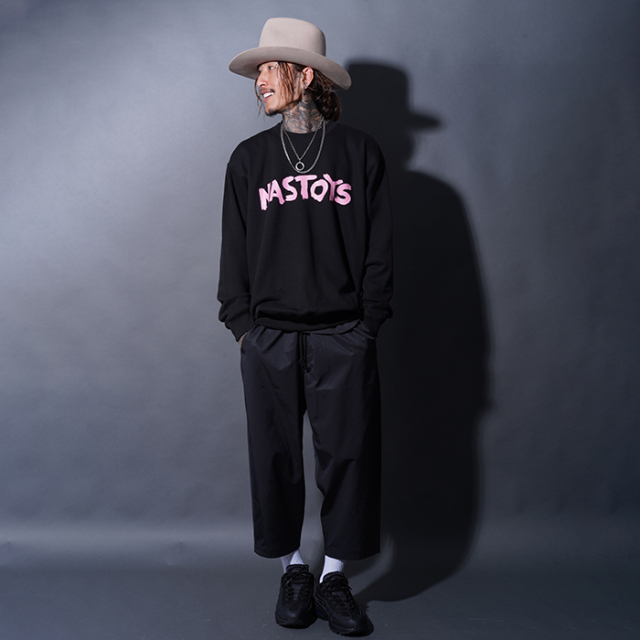 NTCB-250602 /「Brush Logo Crew Sweat / BLACK」クルーネックスウェット NTCB-250602 /「Brush Logo Crew Sweat / BLACK」クルーネックスウェット