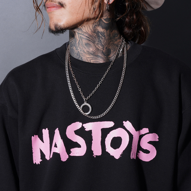 NTCB-250602 /「Brush Logo Crew Sweat / BLACK」クルーネックスウェット