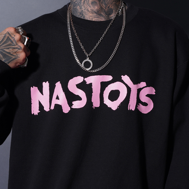 NTCB-250602 /「Brush Logo Crew Sweat / BLACK」クルーネックスウェット