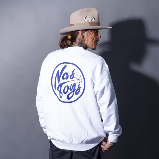 NASTOYS/ナストイズ「Circle Logo Crew Sweat / WHITE」クルーネックスウェット