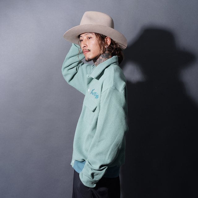 NTS-250102 /「Ribbed Shirts / MINT」コーデュロイリブシャツ