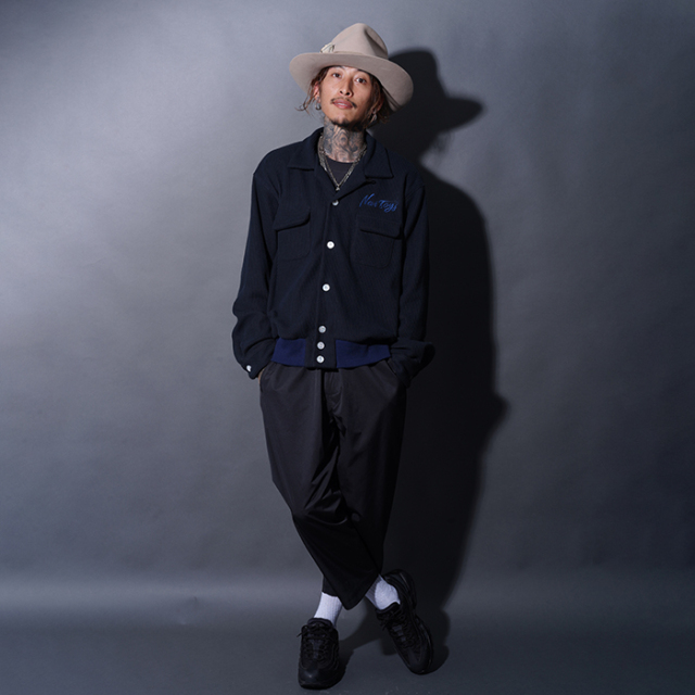 NTS-250102 /「Ribbed Shirts / NAVY」コーデュロイリブシャツ