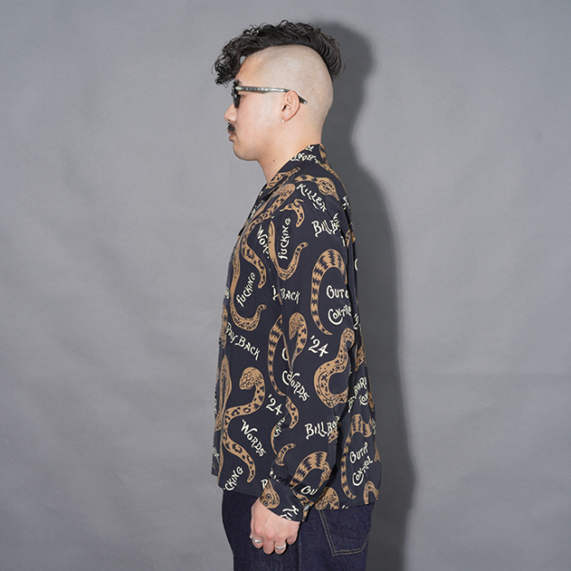 OLD MOUNTAIN / オールドマウンテン「ALOHA L/S SHIRTS / BLACK