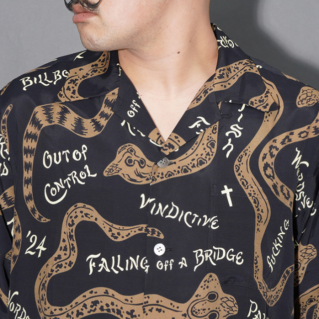 OLD MOUNTAIN / オールドマウンテン「ALOHA L/S SHIRTS / BLACK