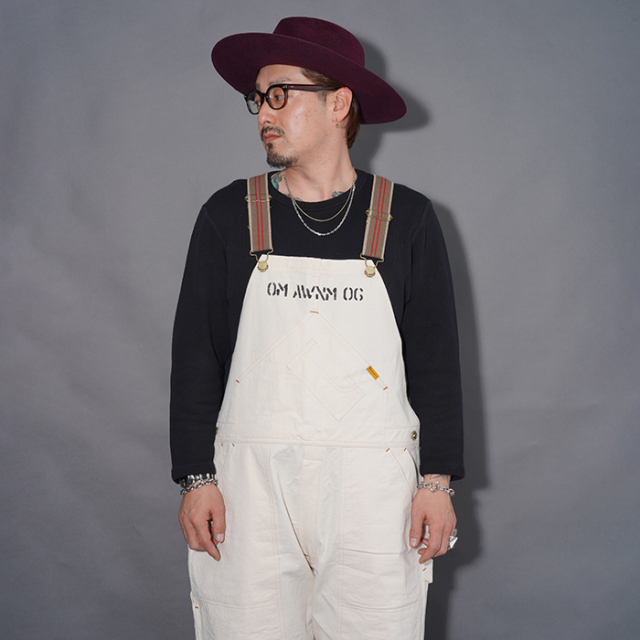 ブランド　オーバーオール LIMITED ITEM】OLD MOUNTAIN×AMERICAN WANNABE「OVERALLS / OFF WHITE