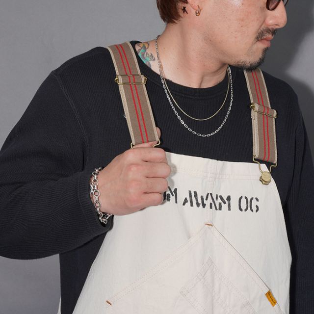 REAL RANCH オーバーオール ミリタリー 90s ビンテージ NLE Choppa Rocks 90s Fashion Iconic Denim Overalls | Maurice Malone®
