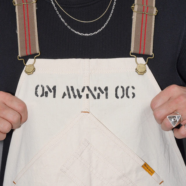 LIMITED ITEM】OLD MOUNTAIN×AMERICAN WANNABE「OVERALLS / OFF WHITE